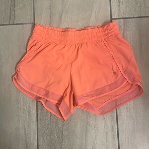 Women’s Orange Athleta Mesh Racer Run Short XS